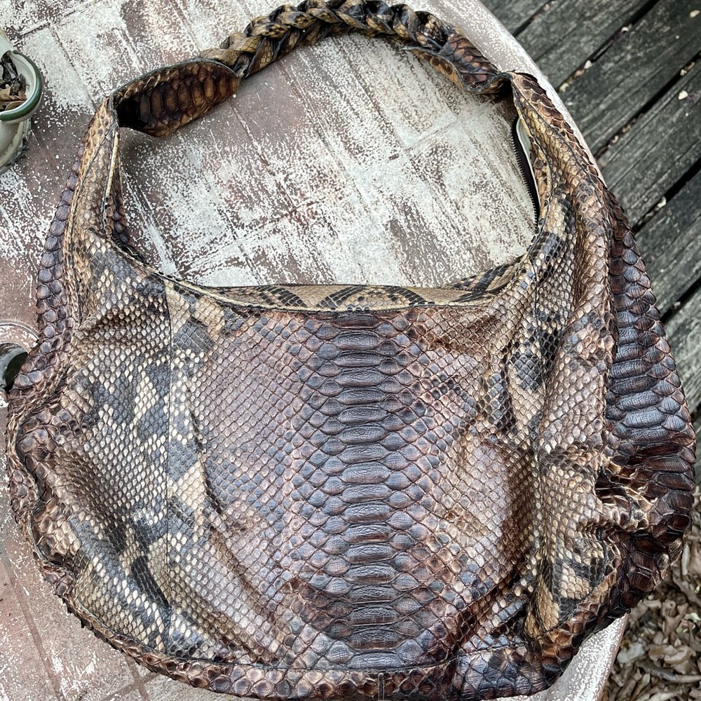 Nancy Gonzalez Reticulated Python Large Hobo Bag